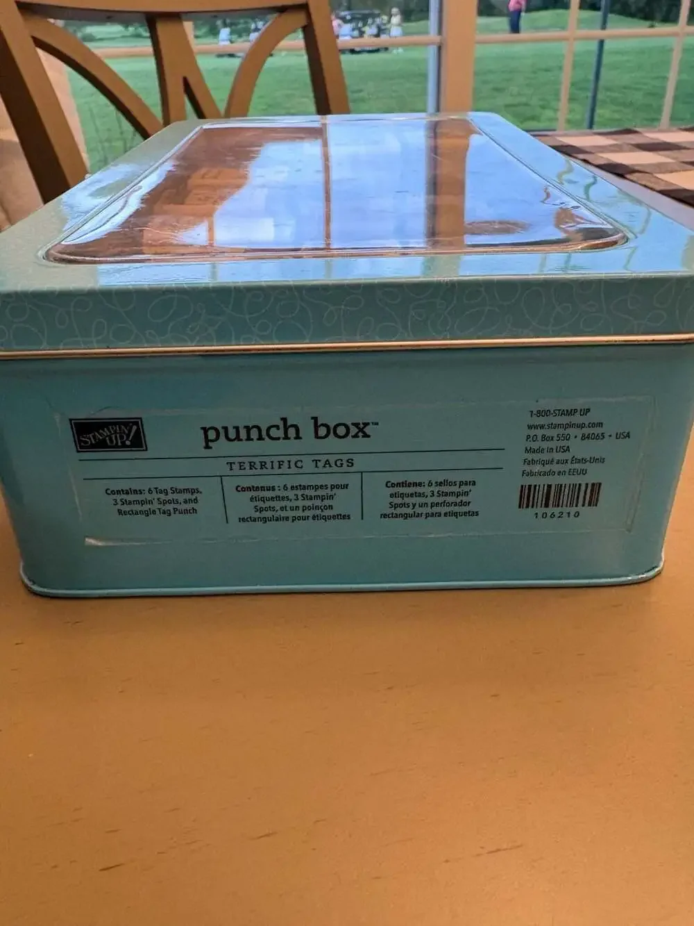 Stampin' Up! Tags Punch Box with Wooden Stamps and Rectangle Punch